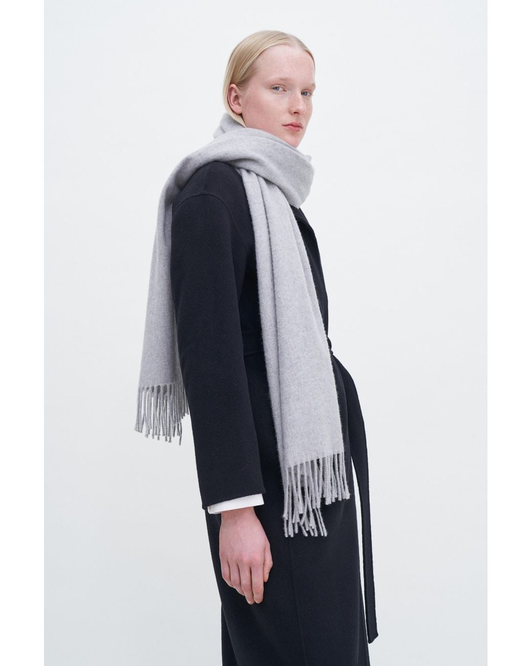 Filippa K White Cashmere Blend Scarf