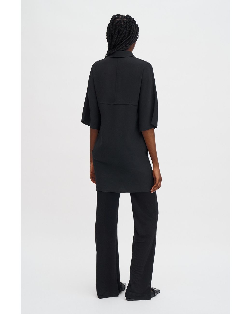 Filippa K Black Tunic Zip Dress