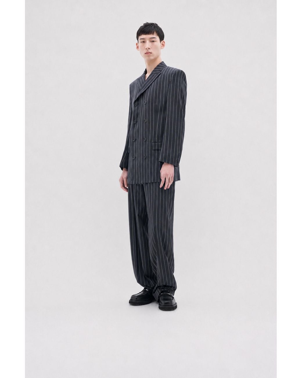 Filippa K Blue Wool Pinstripe Blazer for men