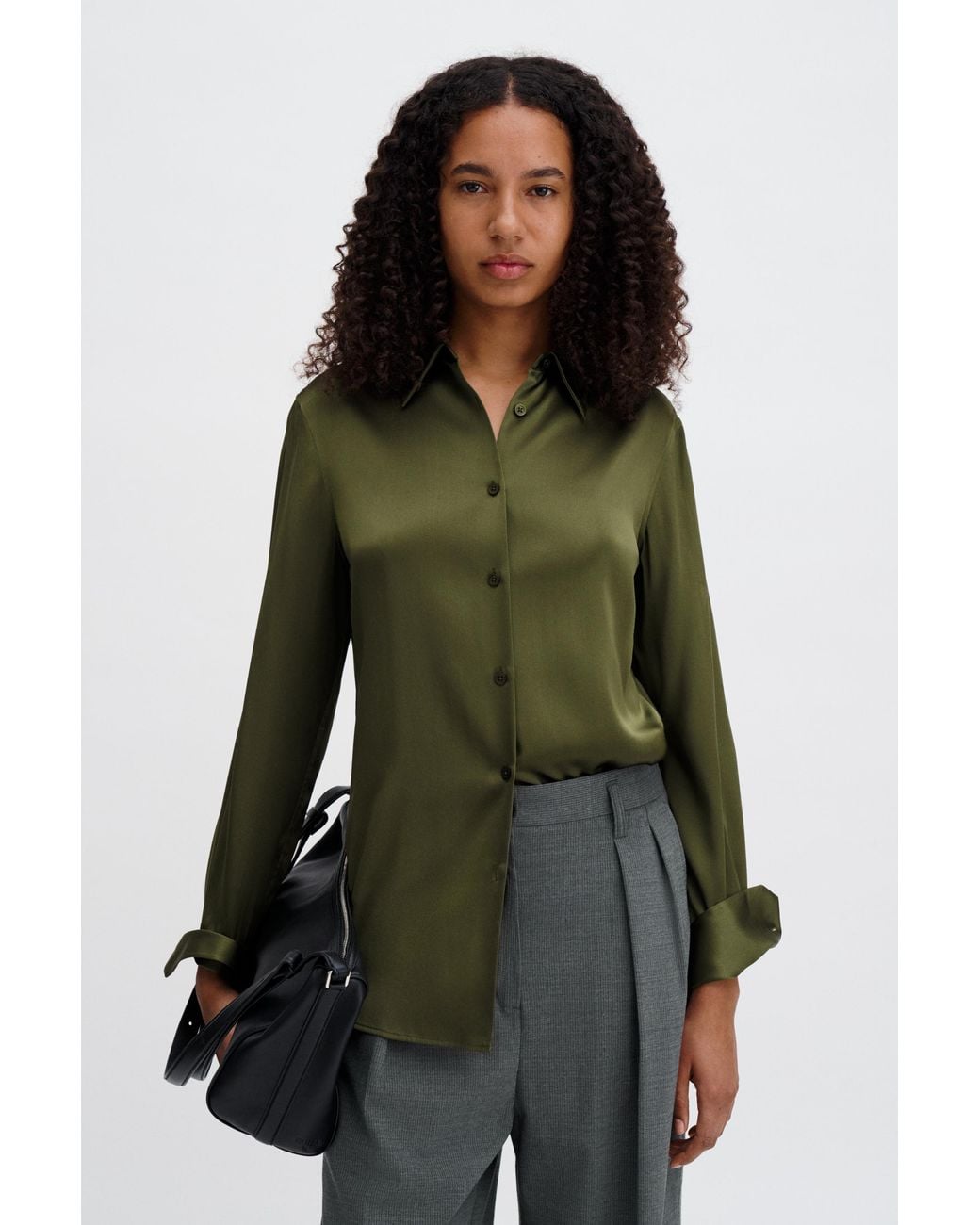Filippa K Green Silk Shirt