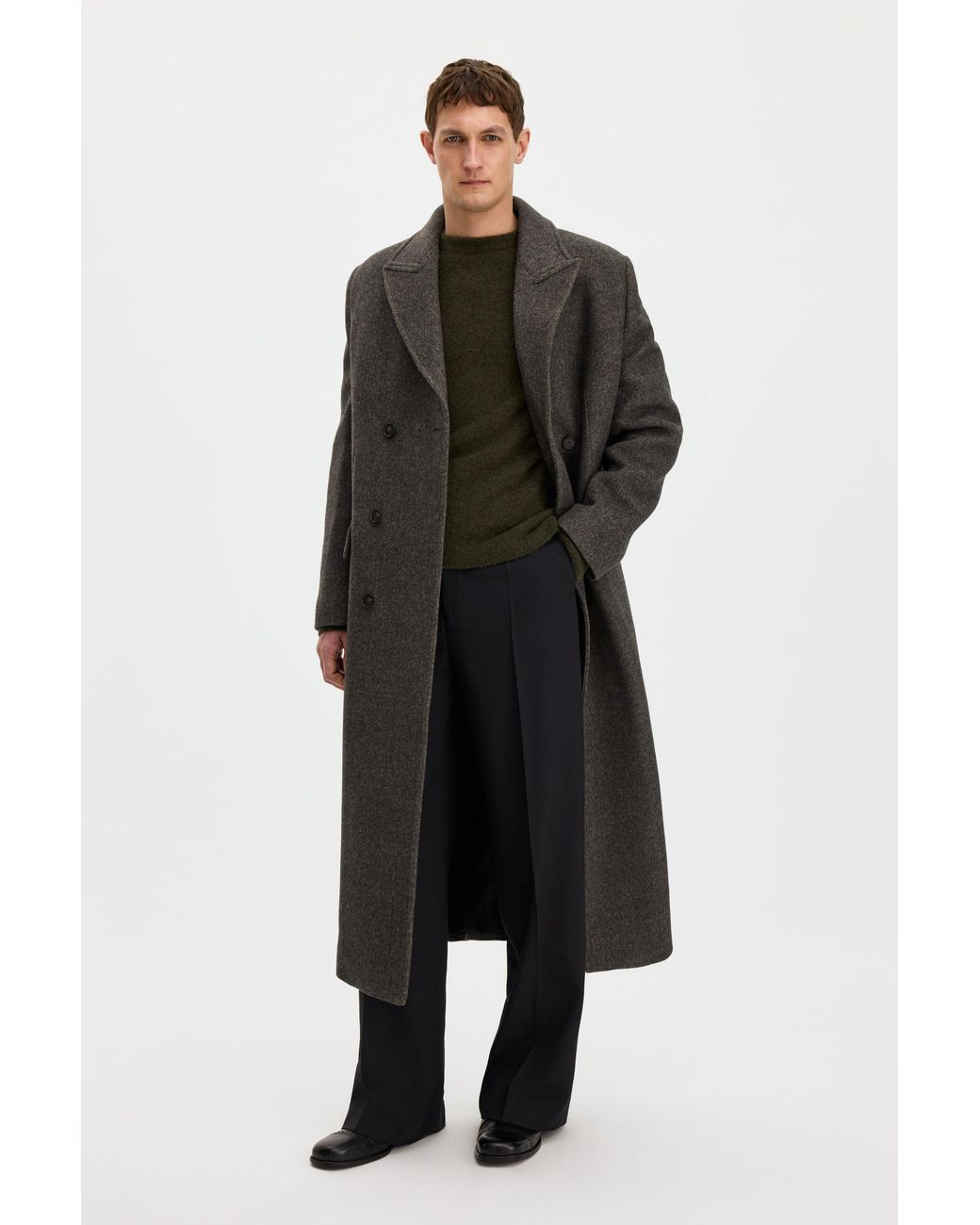 Filippa K Black Damian Twill Coat for men