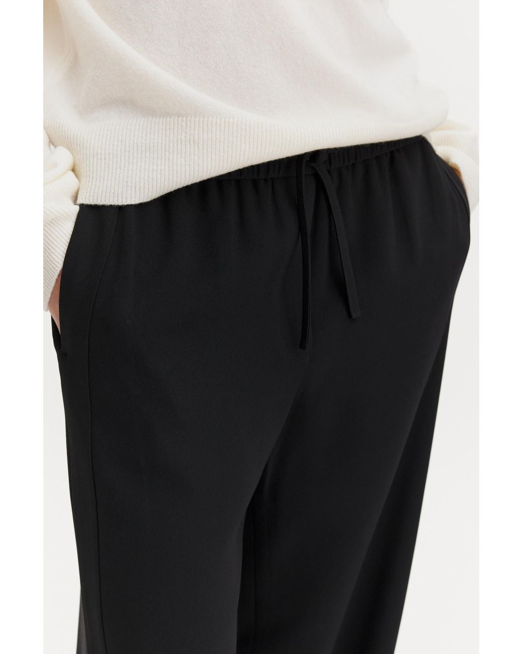 Filippa K White Teo Drapey Trousers