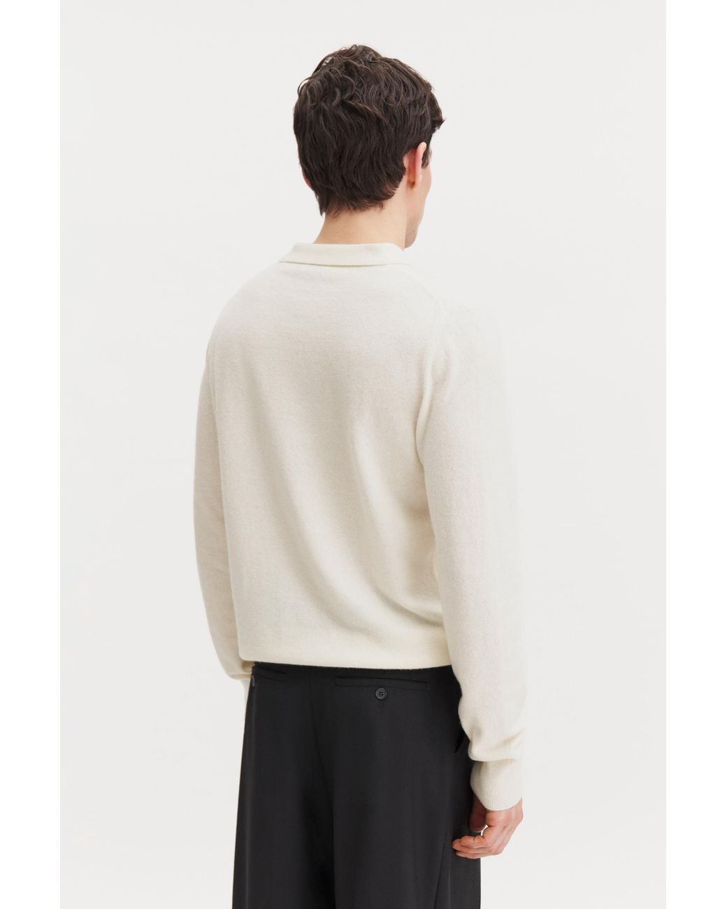 Filippa K White Soft Wool Polo Shirt for men