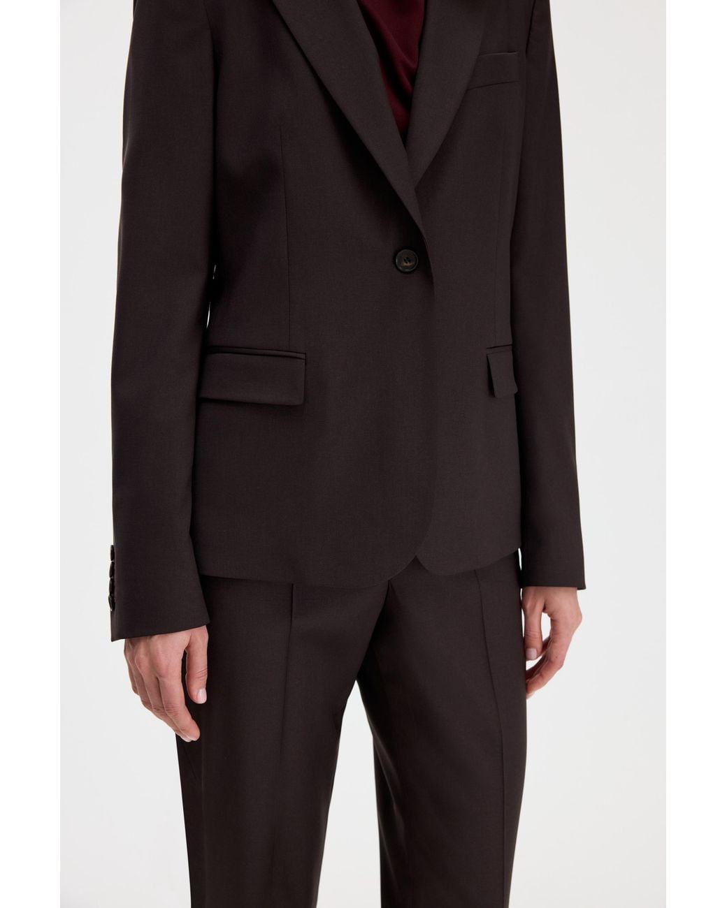 Filippa K Brown Sasha Cool Wool Blazer