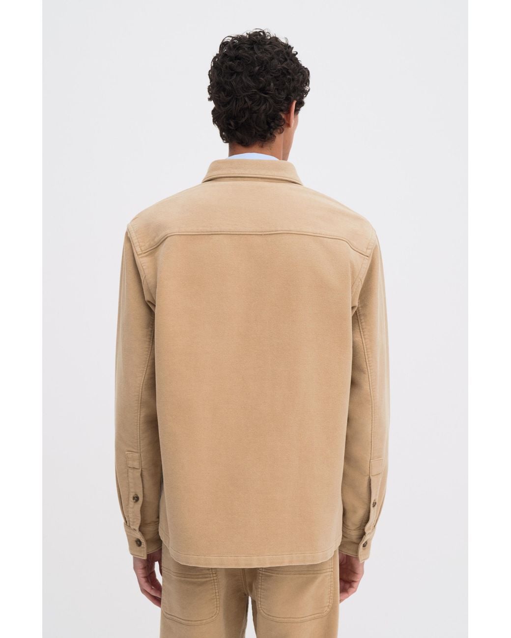 Filippa K Natural Moleskin Patch Pocket Overshirt for men