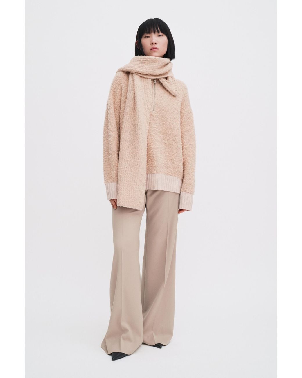 Filippa K Pink Fluffy Scarf