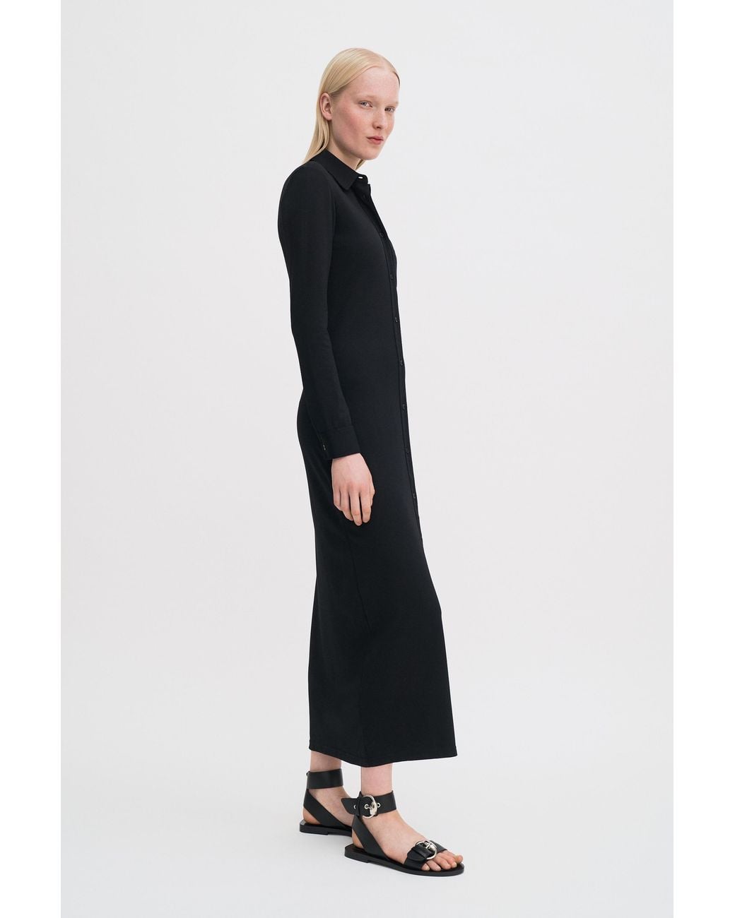 Filippa K Black Jersey Shirt Dress