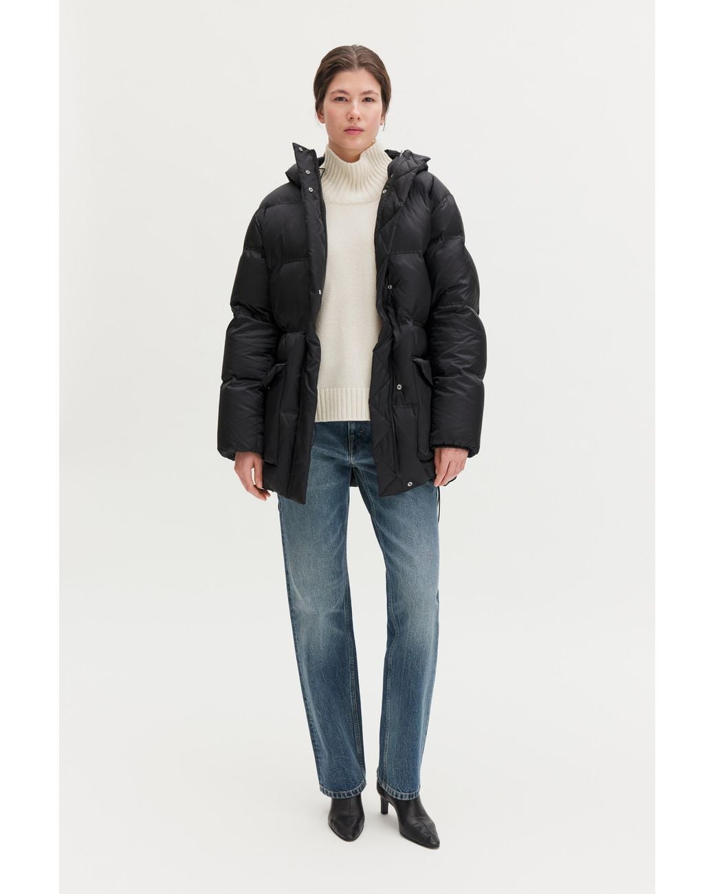 Filippa K Blue Hooded Puffer Jacket