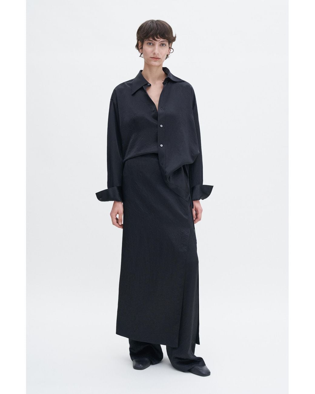Filippa K Blue Crinkle Shirt