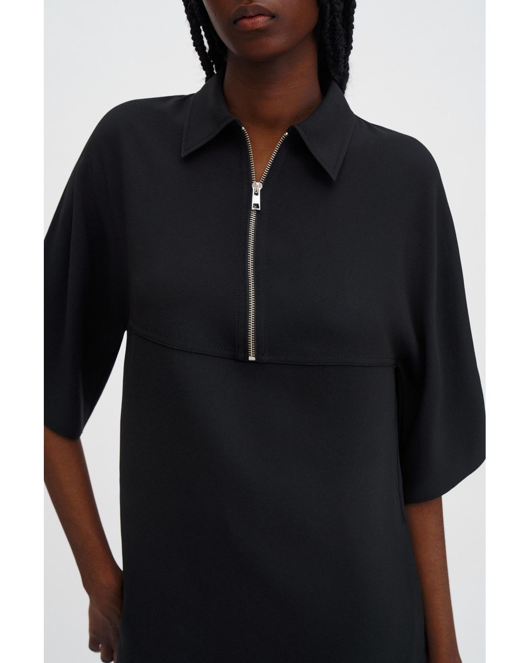 Filippa K Black Tunic Zip Dress