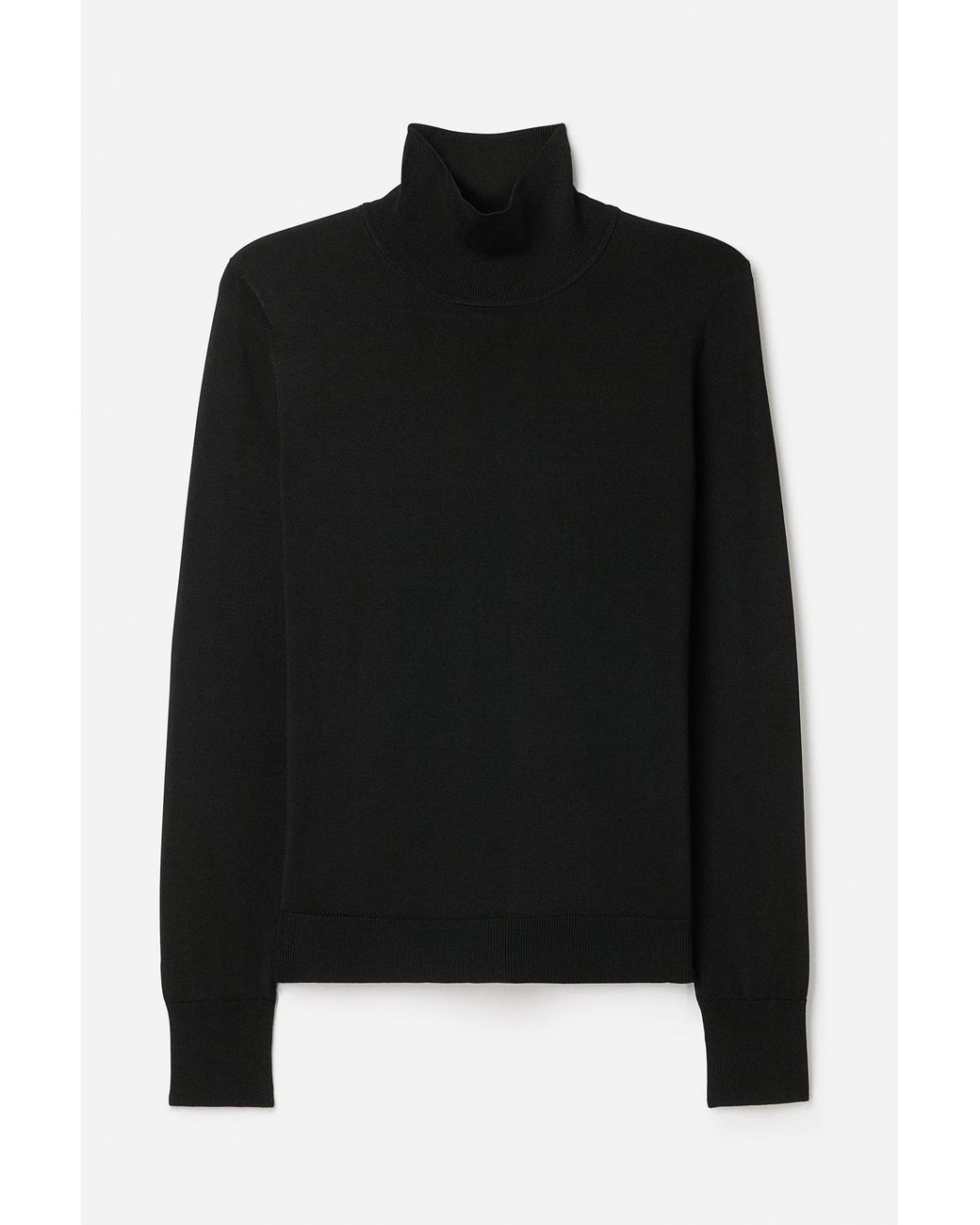 Filippa K Blue Glossy Knit Turtleneck Sweater