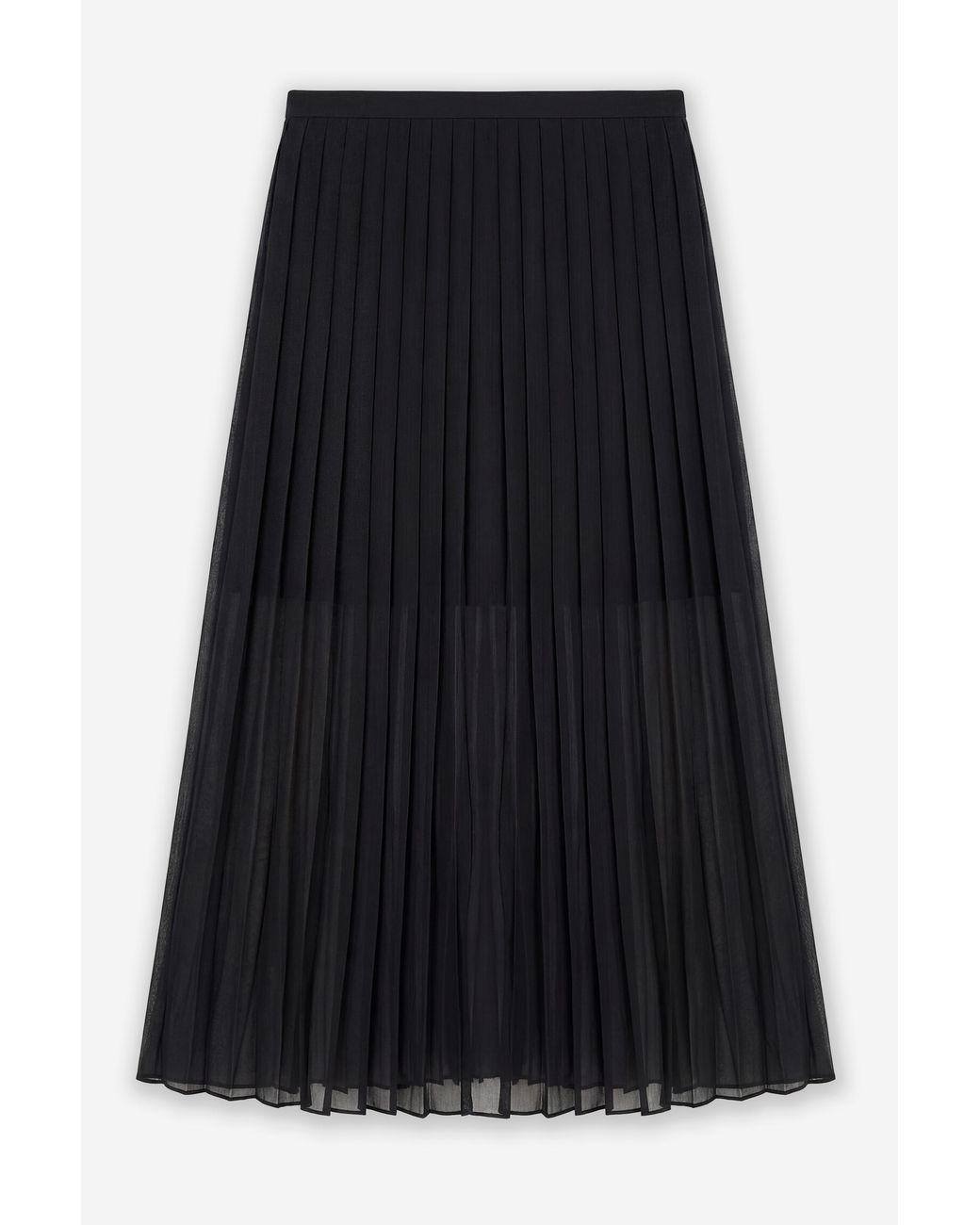 Filippa K Black Sheer Plissé Skirt