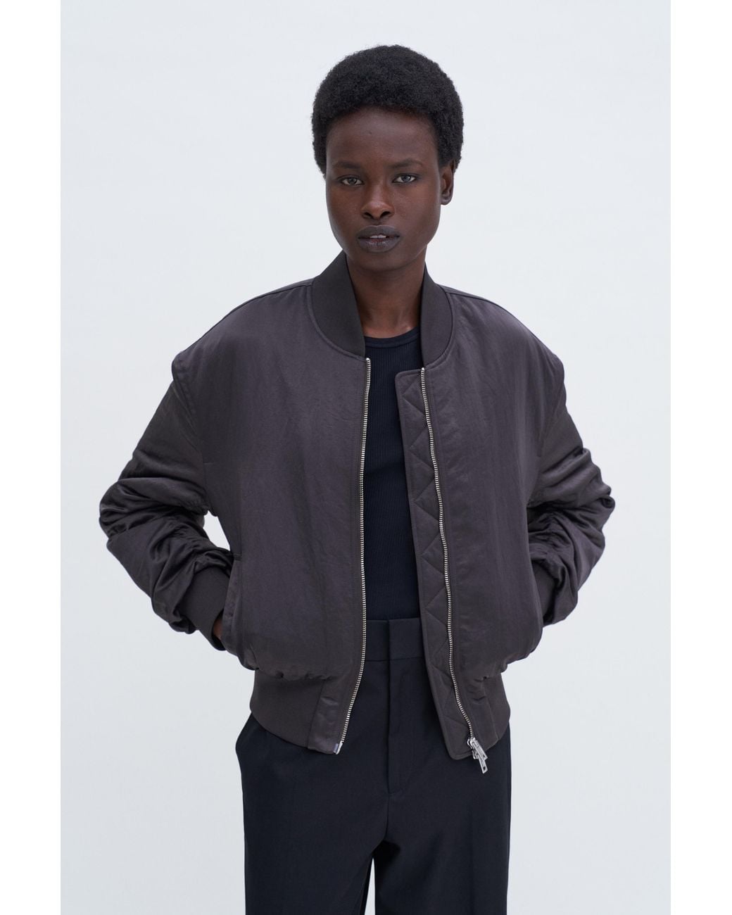 Filippa K Blue Nylon Zip Jacket