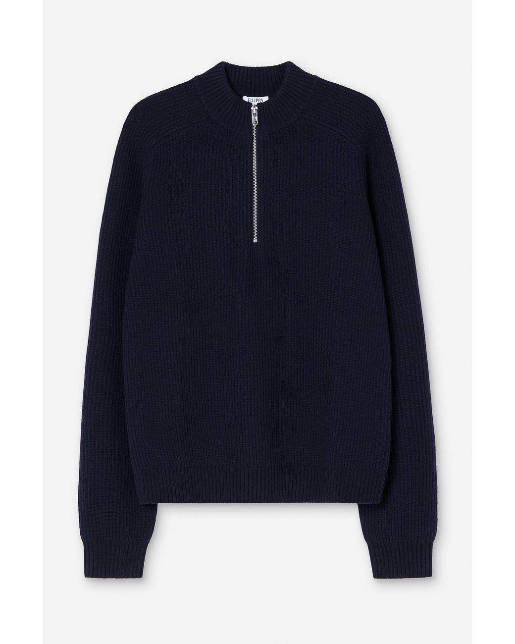 Filippa K Blue Wool Half Zip Sweater for men