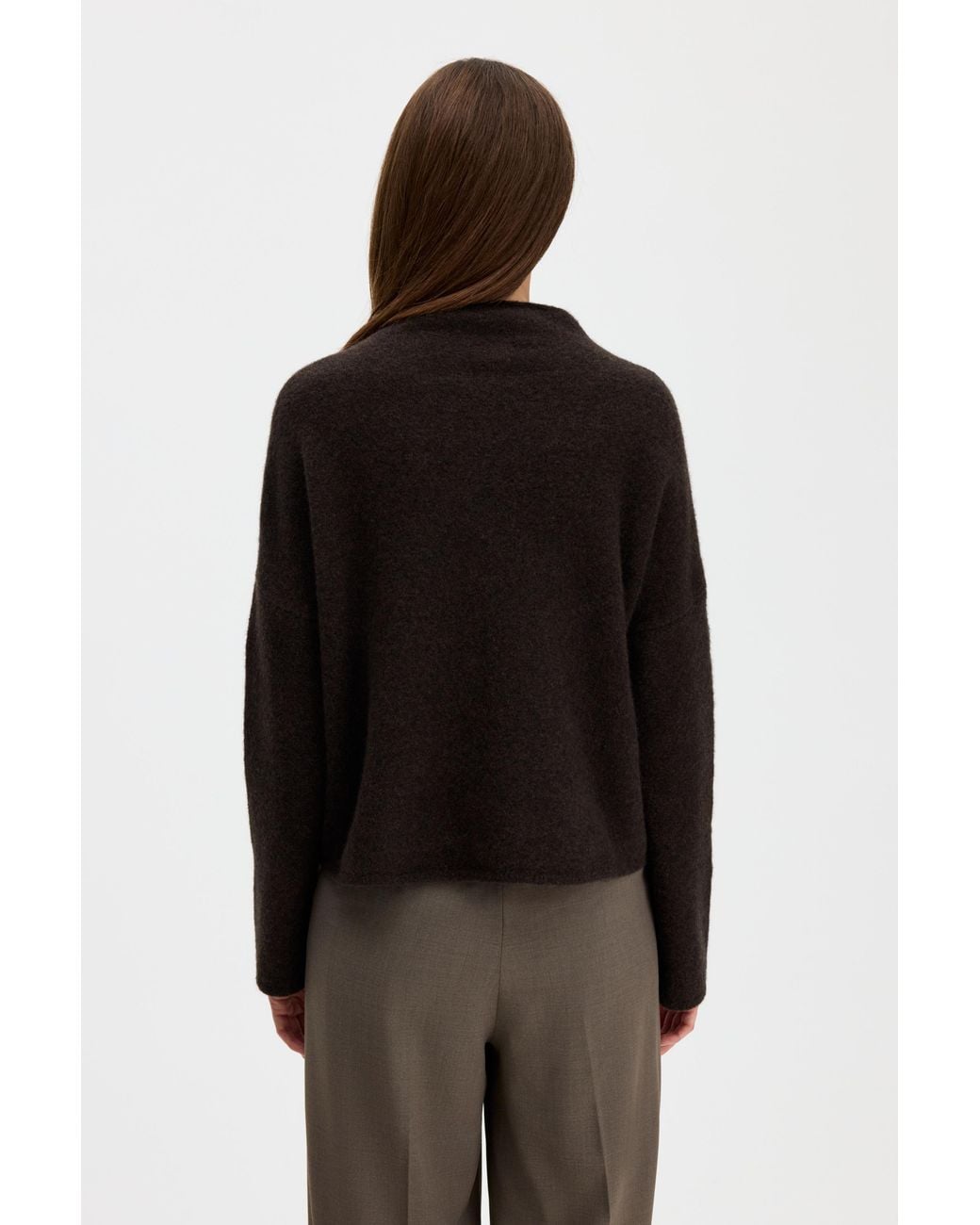 Filippa K Black Mika Yak Funnelneck Sweater