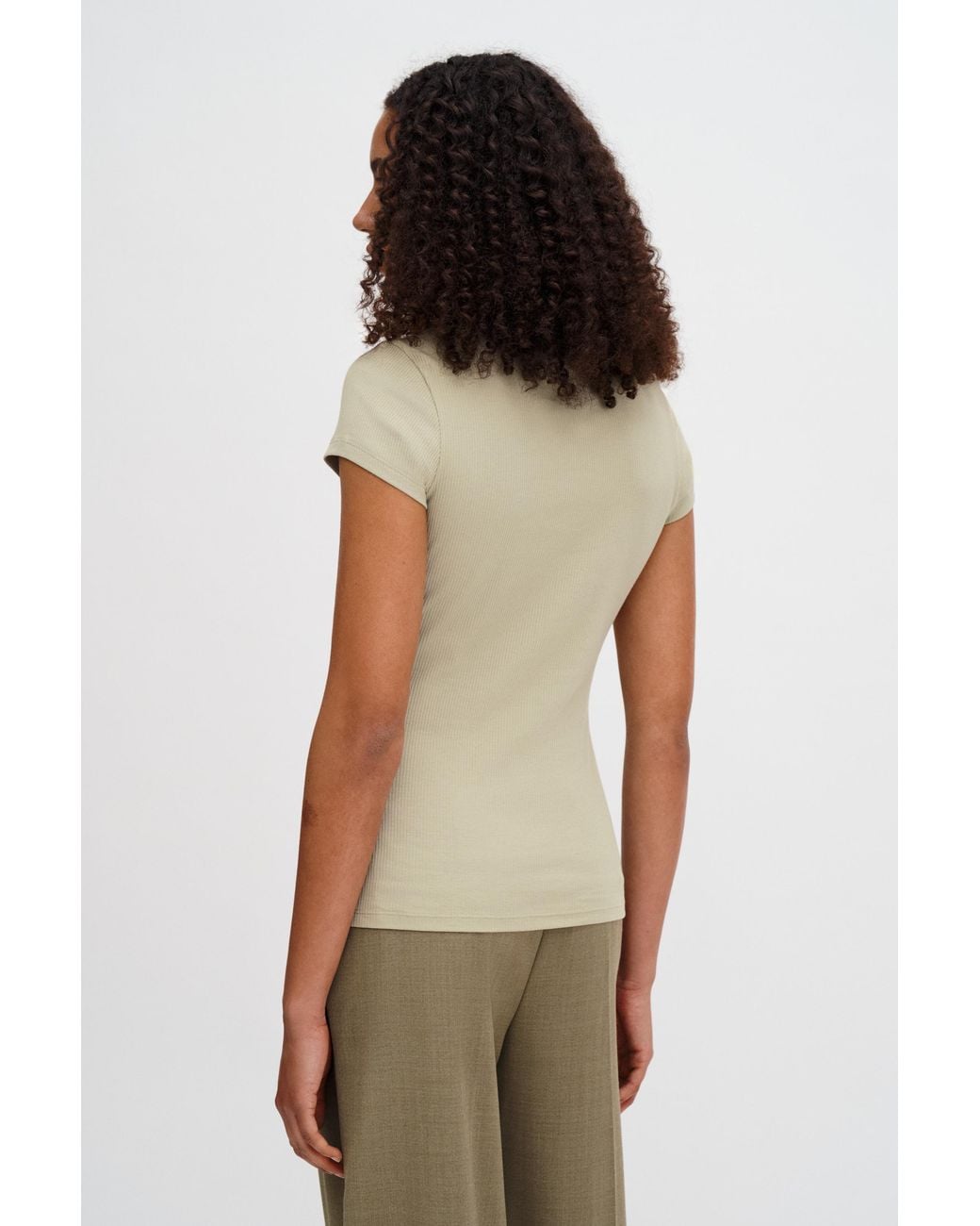 Filippa K Green Fine Rib Tee