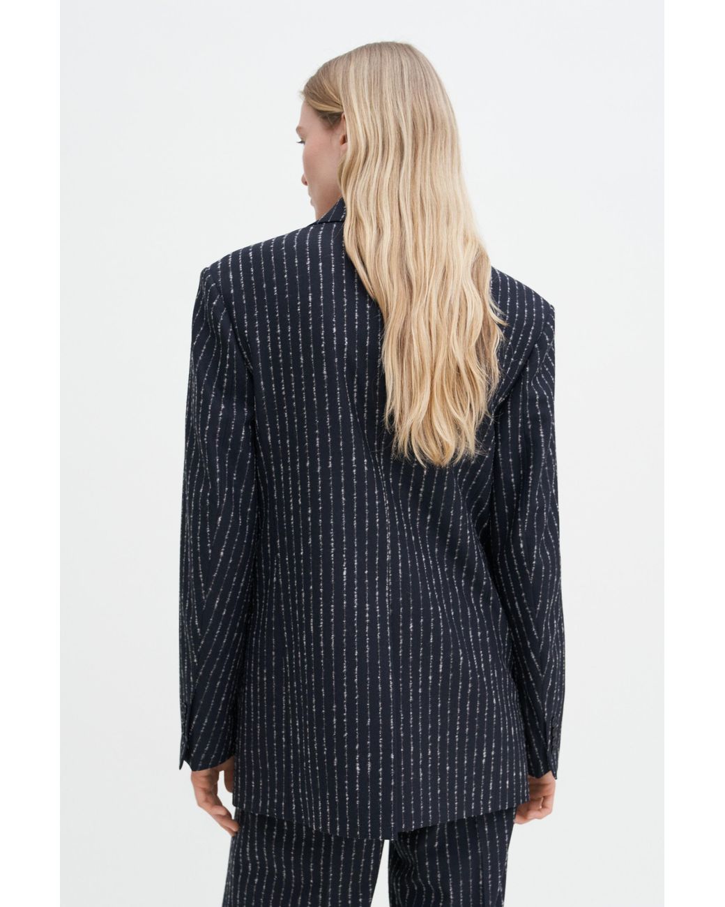 Filippa K Blue Davina Pinstripe Blazer