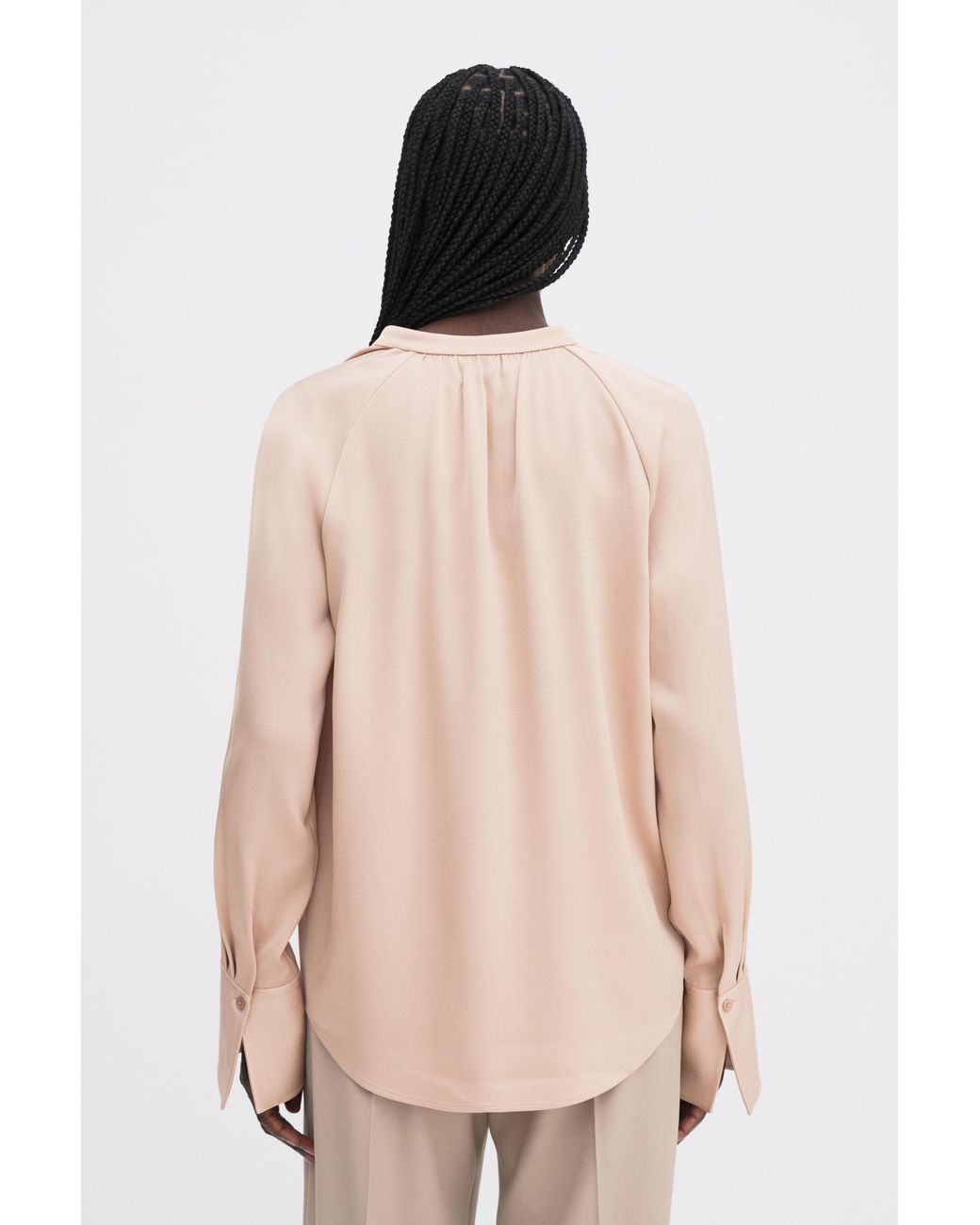 Filippa K Natural Gathered Raglan Blouse