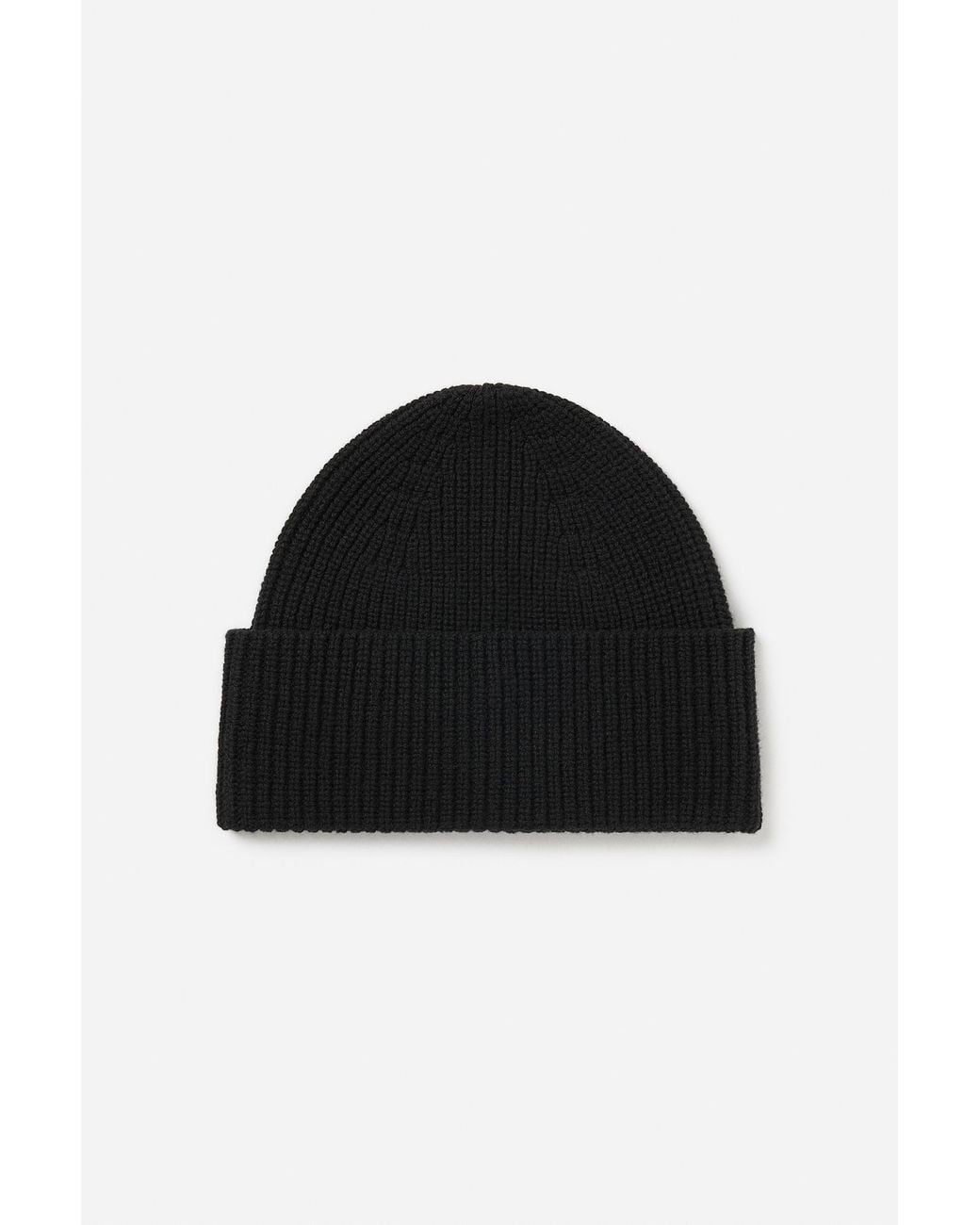 Filippa K Black Wool Rib Hat for men