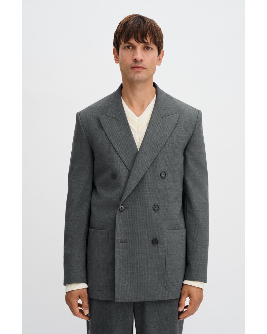 Filippa K Gray Michael Pinstripe Blazer for men