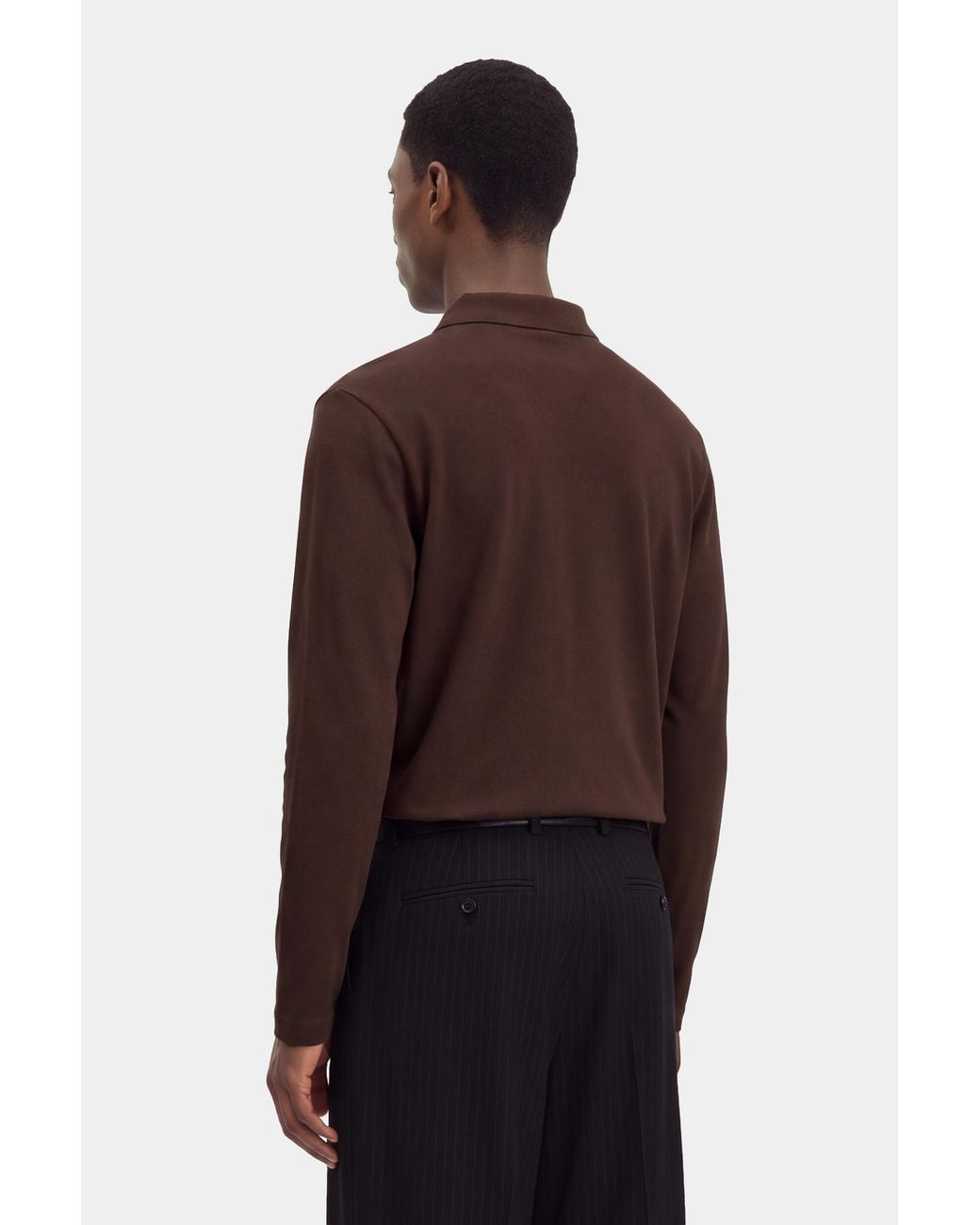 Filippa K Brown Luke Stretch Polo Shirt for men