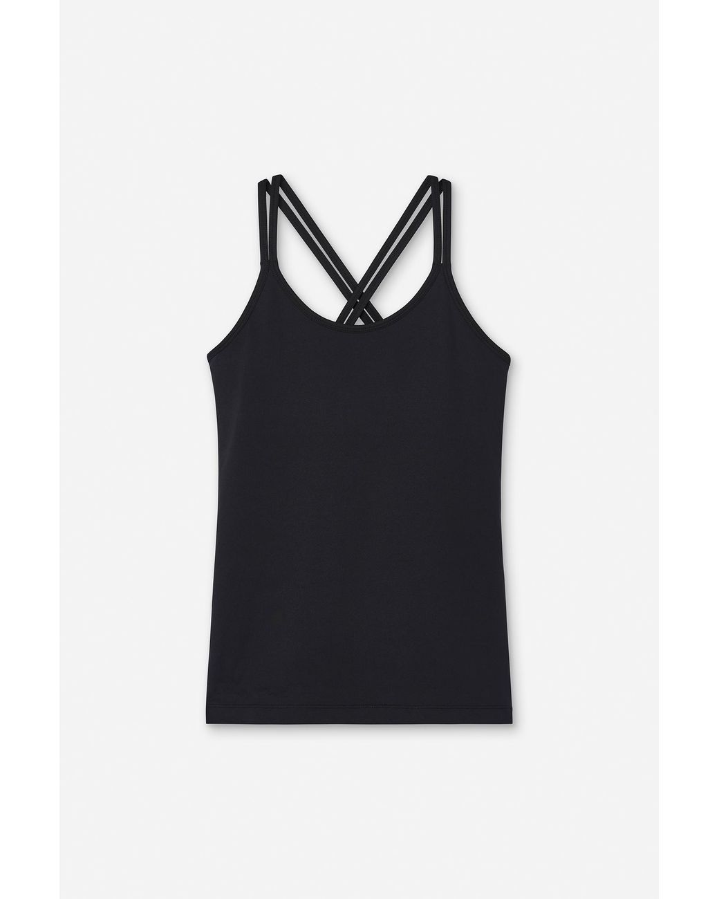 Filippa K Black Cross-Back Yoga Top