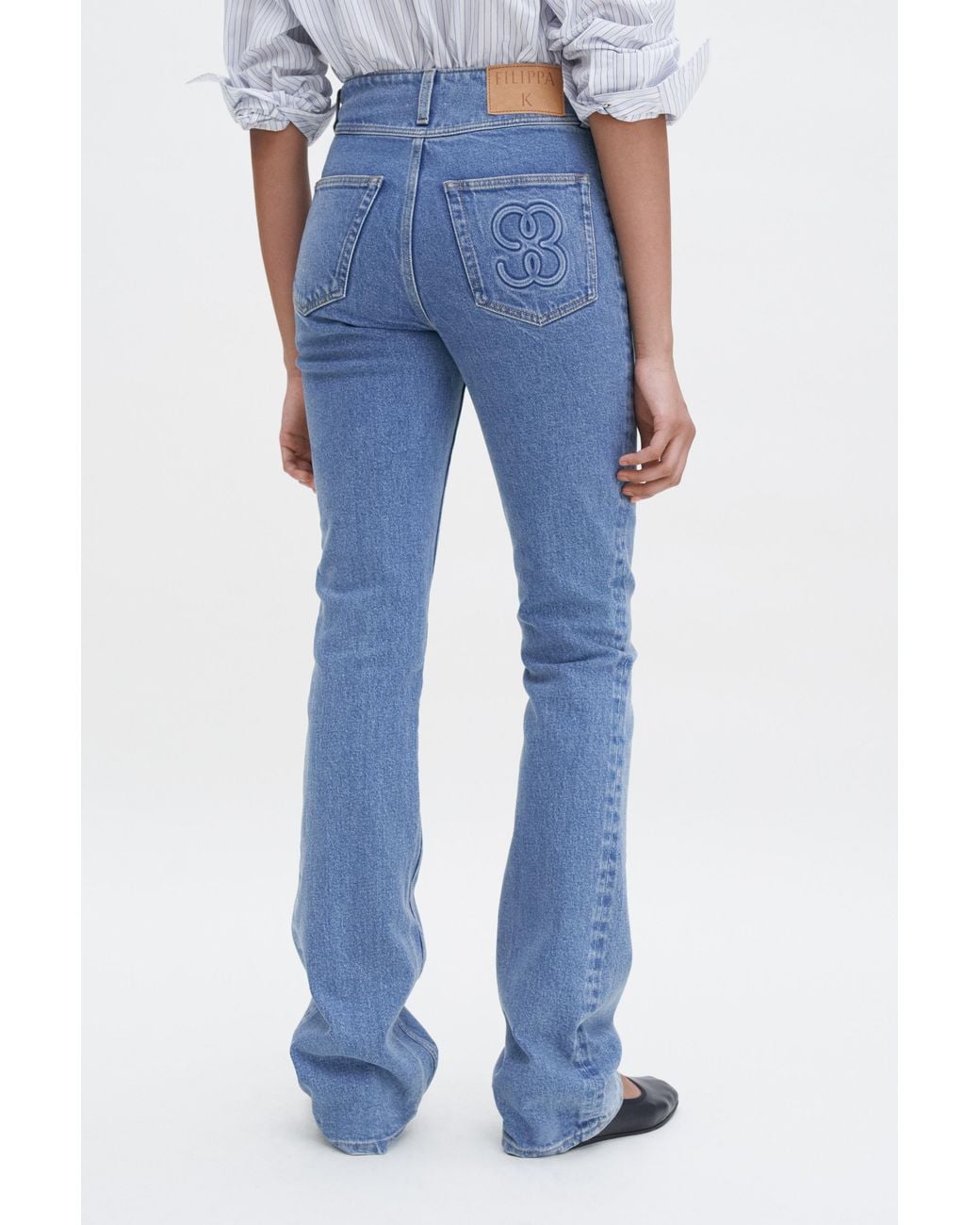 Filippa K Blue 90S Stacked Bootcut Jeans