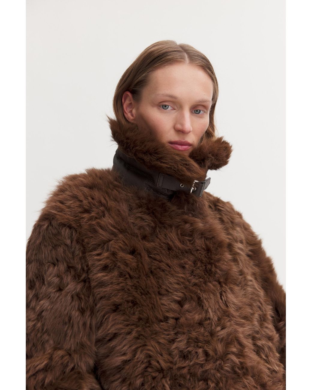 Filippa K Brown Reversible Shearling Coat