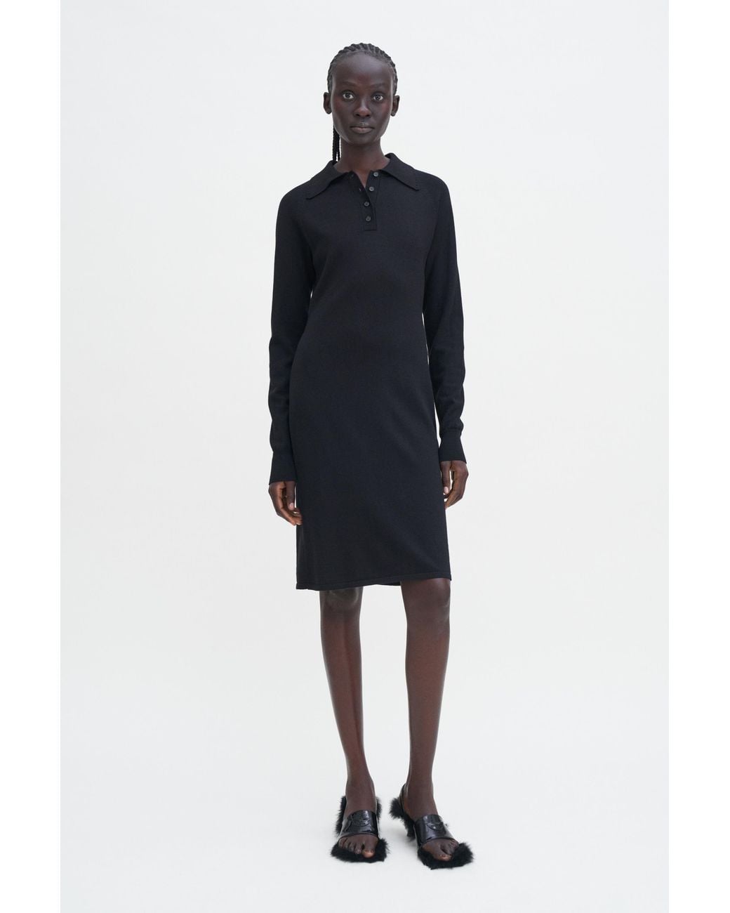 Filippa K Black Polo Merino Dress