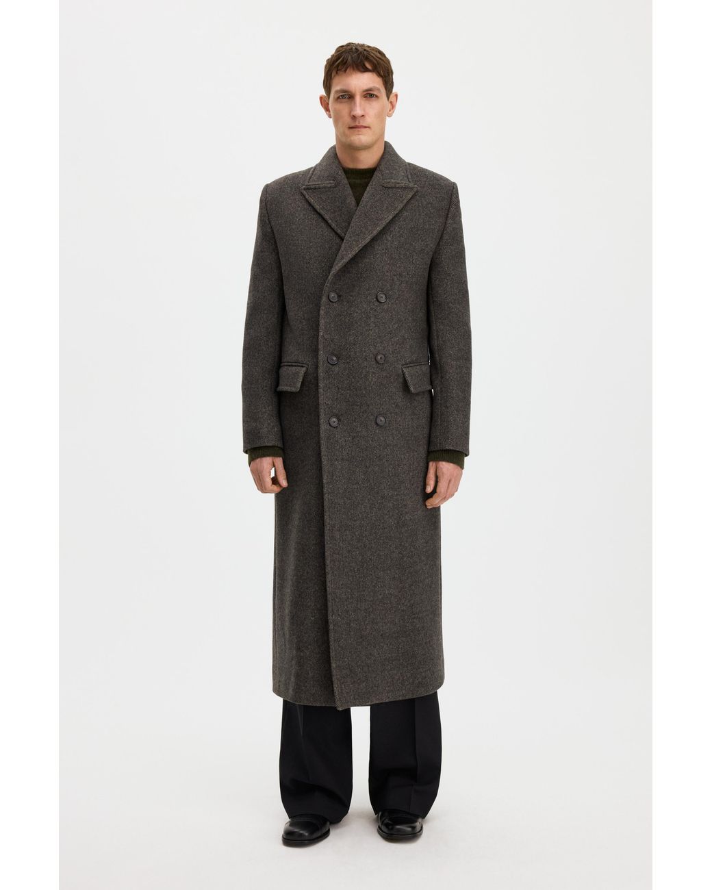Filippa K Black Damian Twill Coat for men
