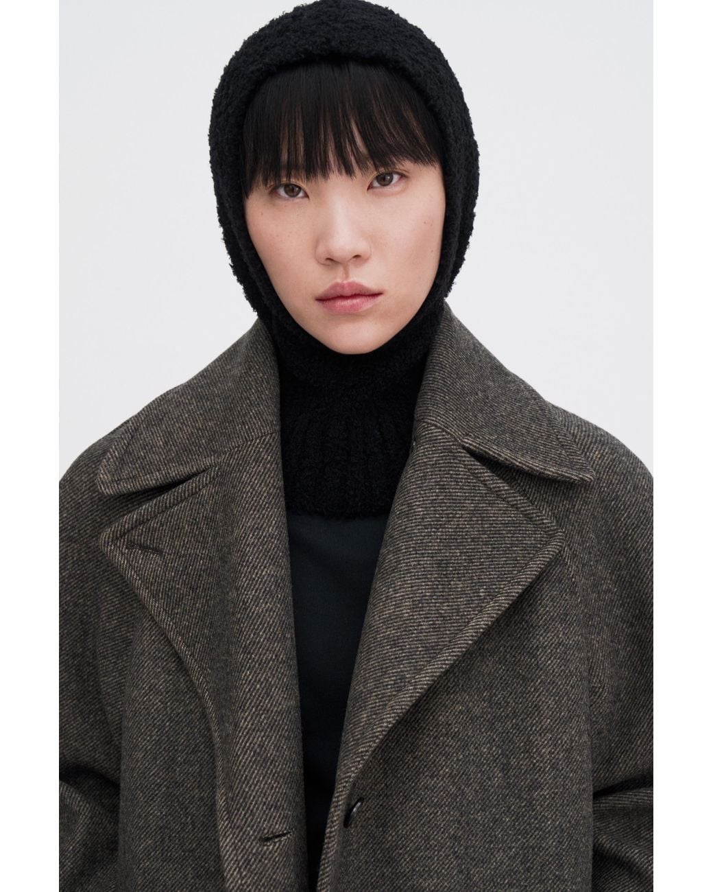 Filippa K Black Fluffy Balaclava