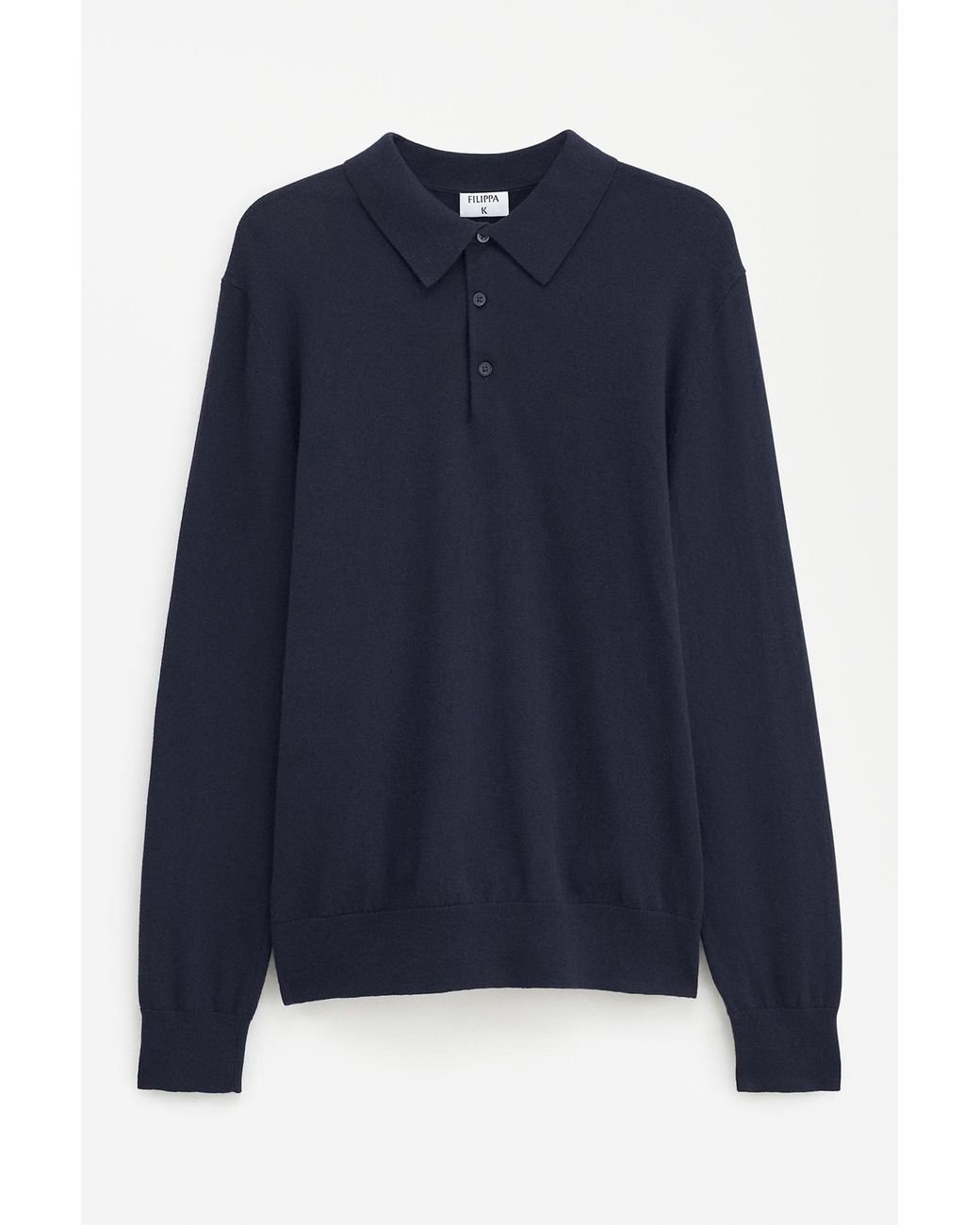 Filippa K Blue Knitted Polo Shirt for men