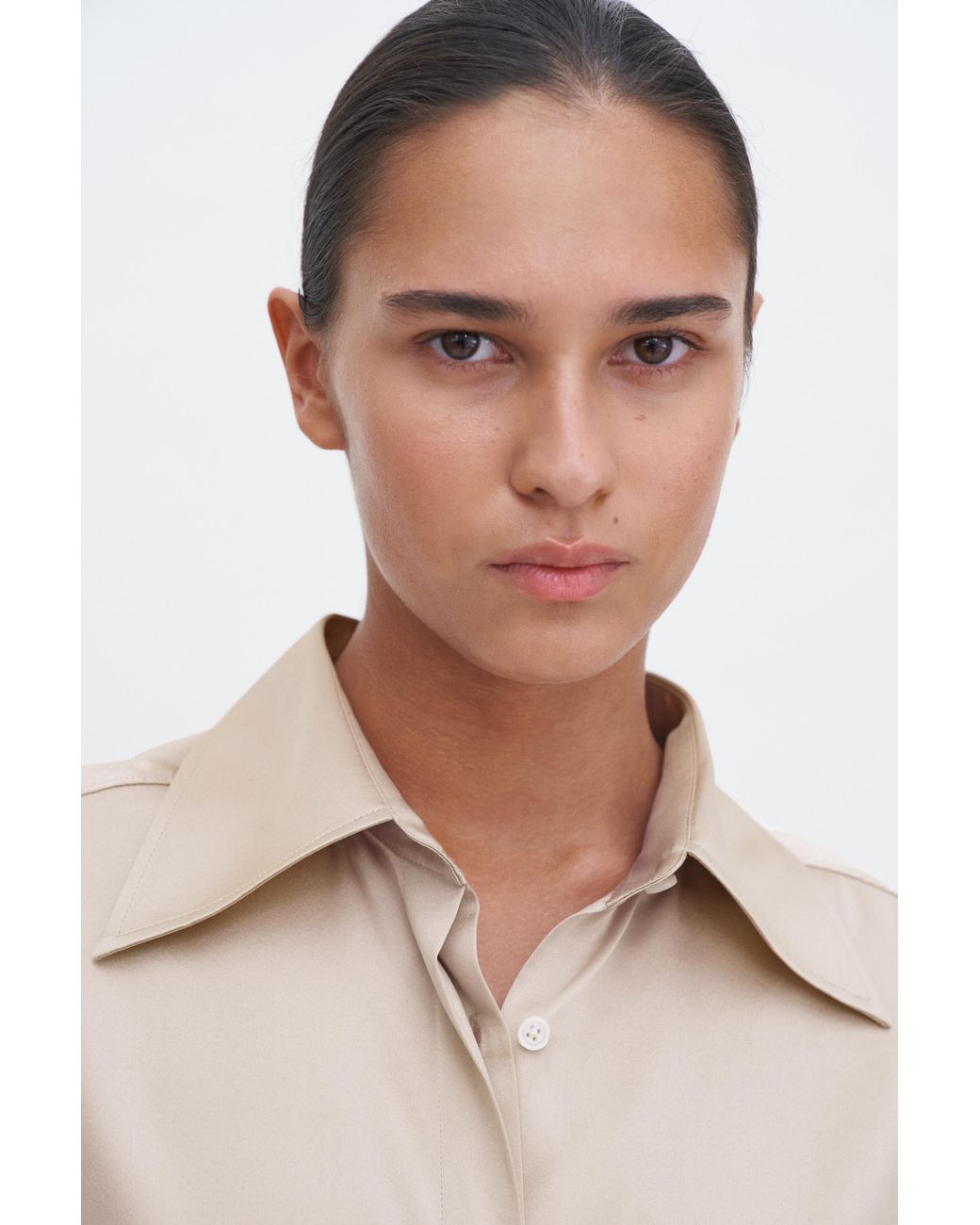 Filippa K Blue Cap Sleeve Silk Blouse