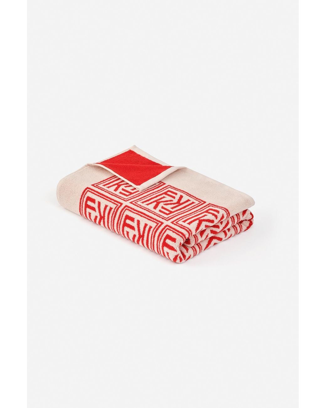 Filippa K Red Monogram Beach Towel