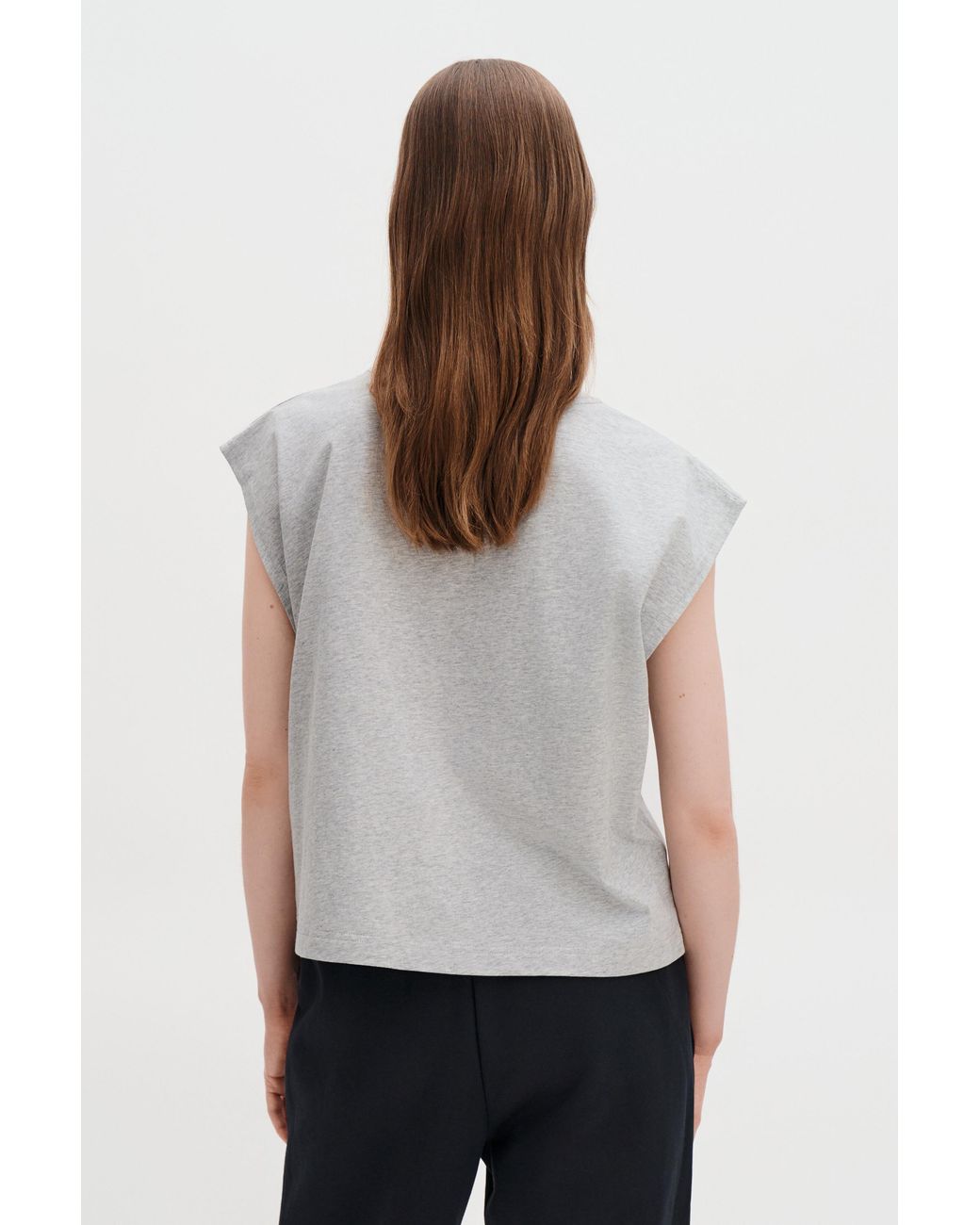 Filippa K Gray Cotton Muscle Tank