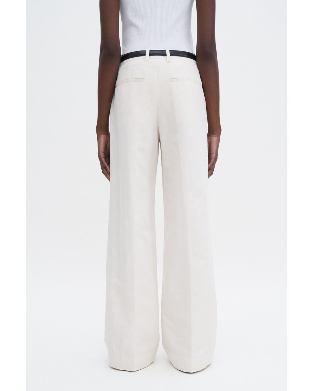 Filippa K White Relaxed Straight Cotton Linen