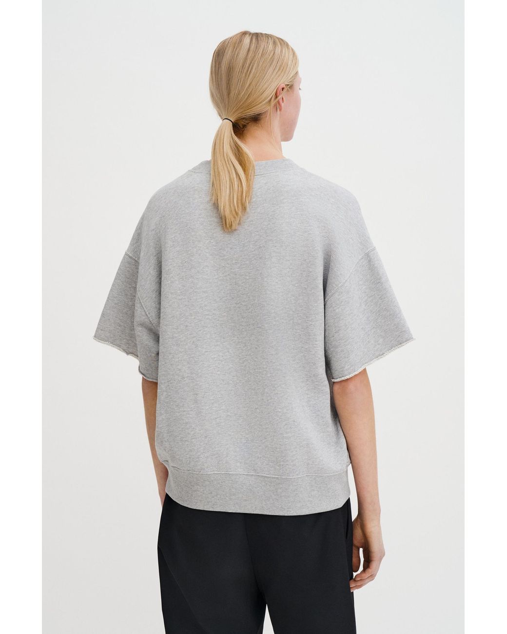 Filippa K Gray Short Sleeve Sweatshirt