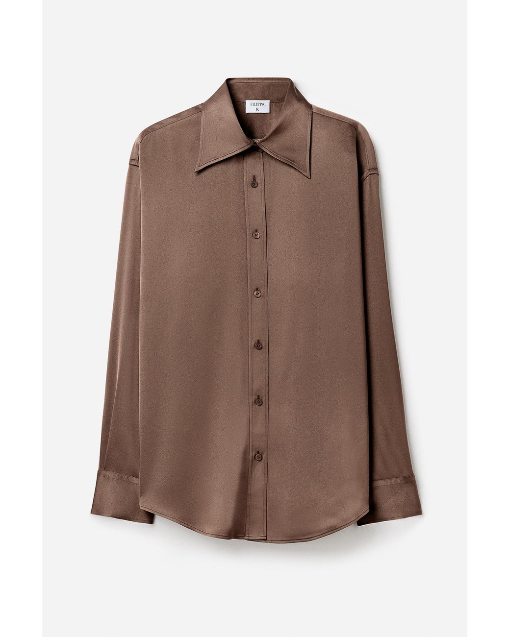 Filippa K Brown Satin Shirt