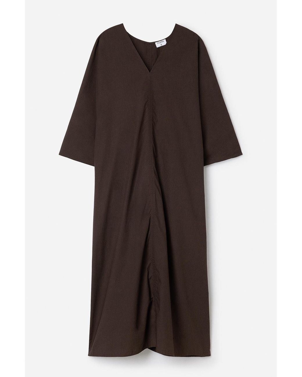 Filippa K Black V-Neck Cotton Kaftan