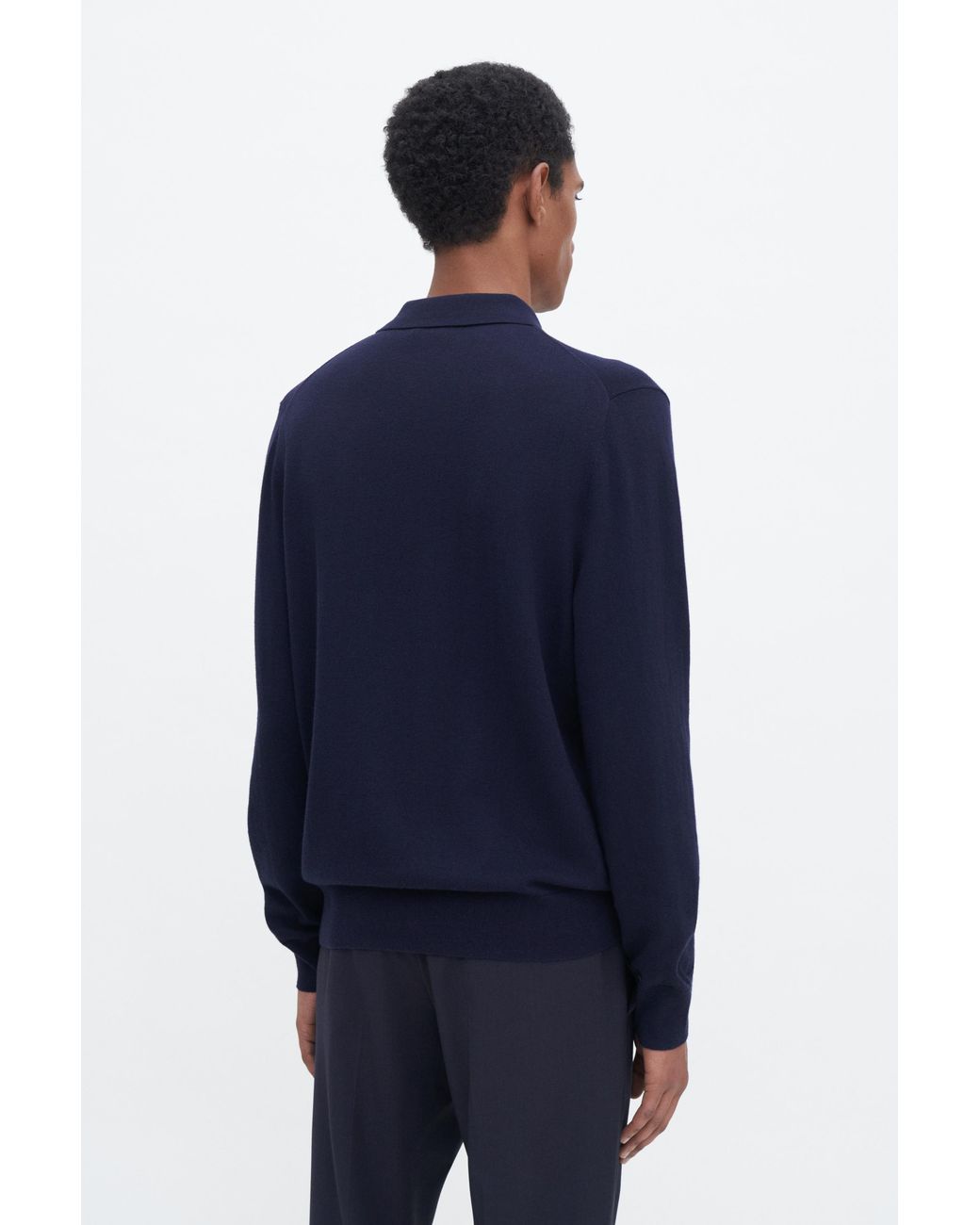Filippa K Blue Knitted Polo Shirt for men