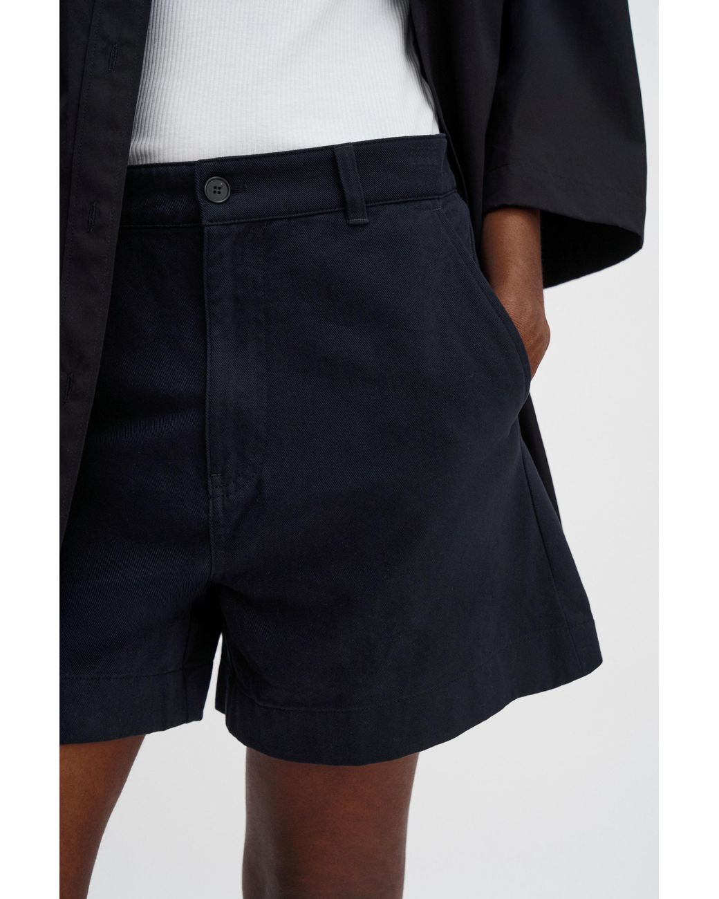 Filippa K Blue Baggy Cotton Shorts