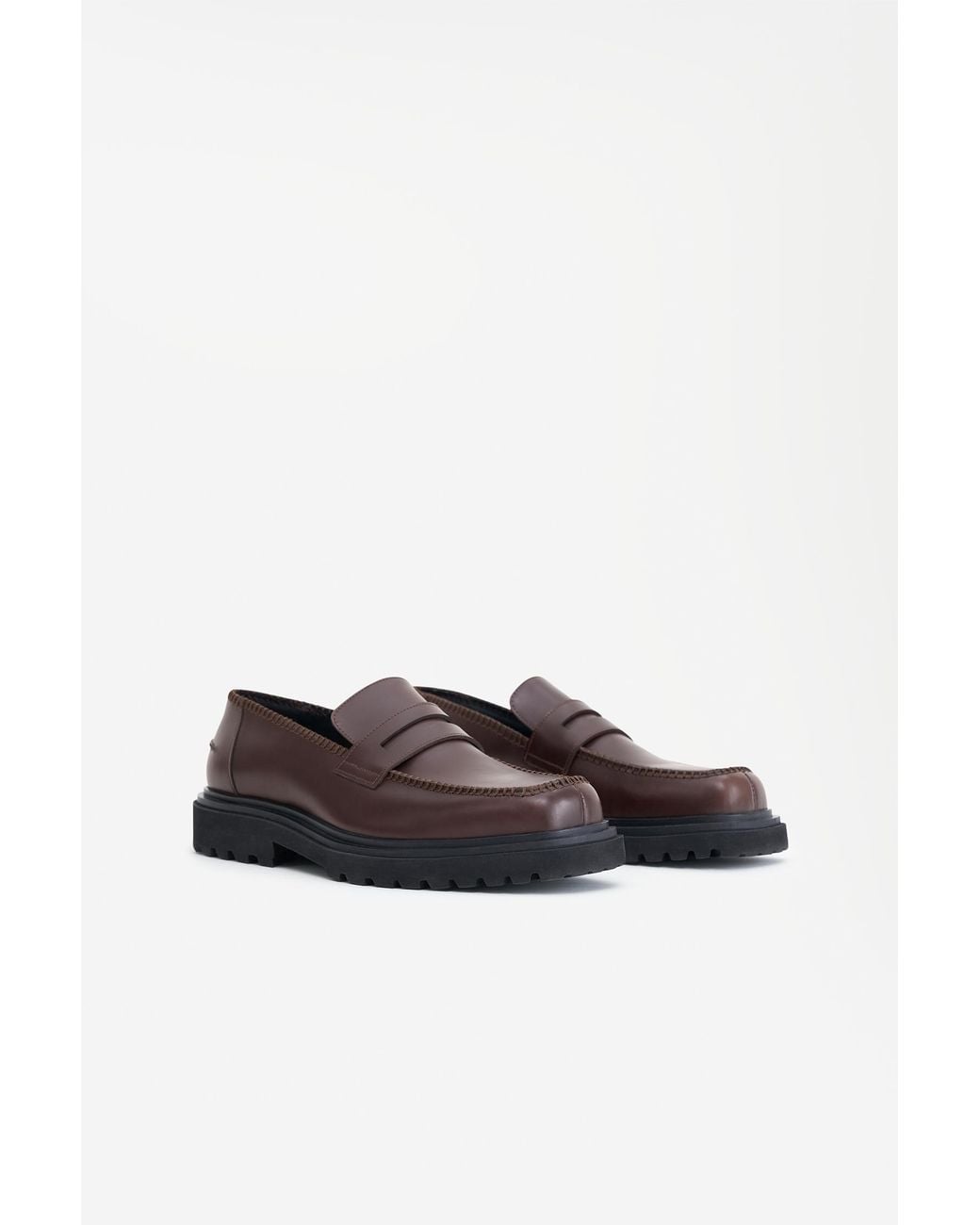 Filippa K Brown Penny Leather Loafers for men