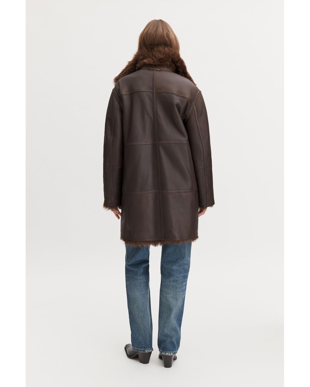 Filippa K Brown Reversible Shearling Coat