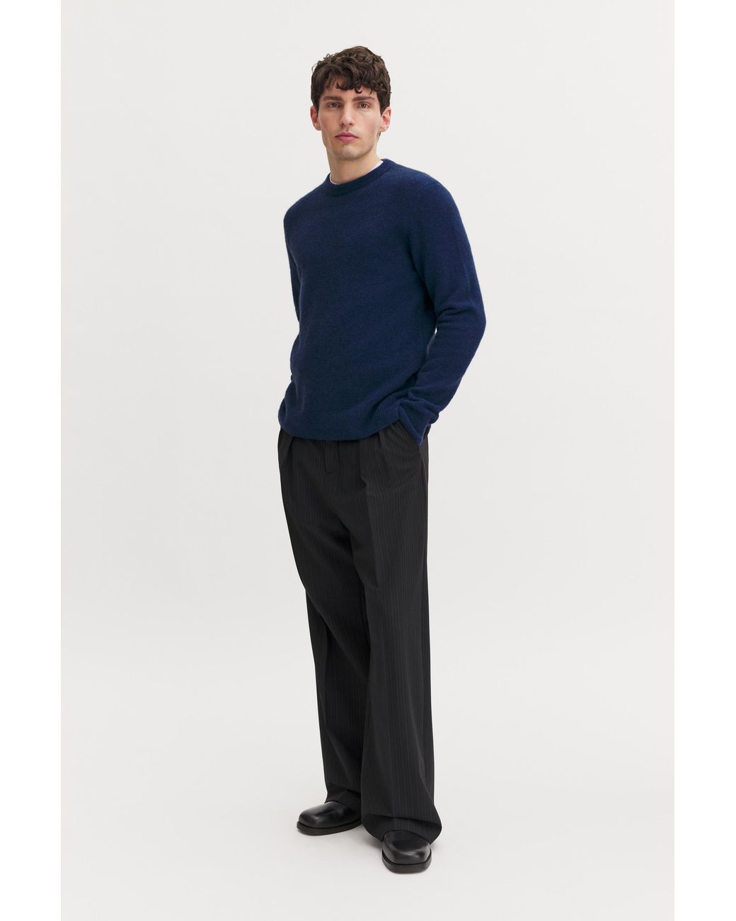 Filippa K Blue Wool Yak Sweater for men