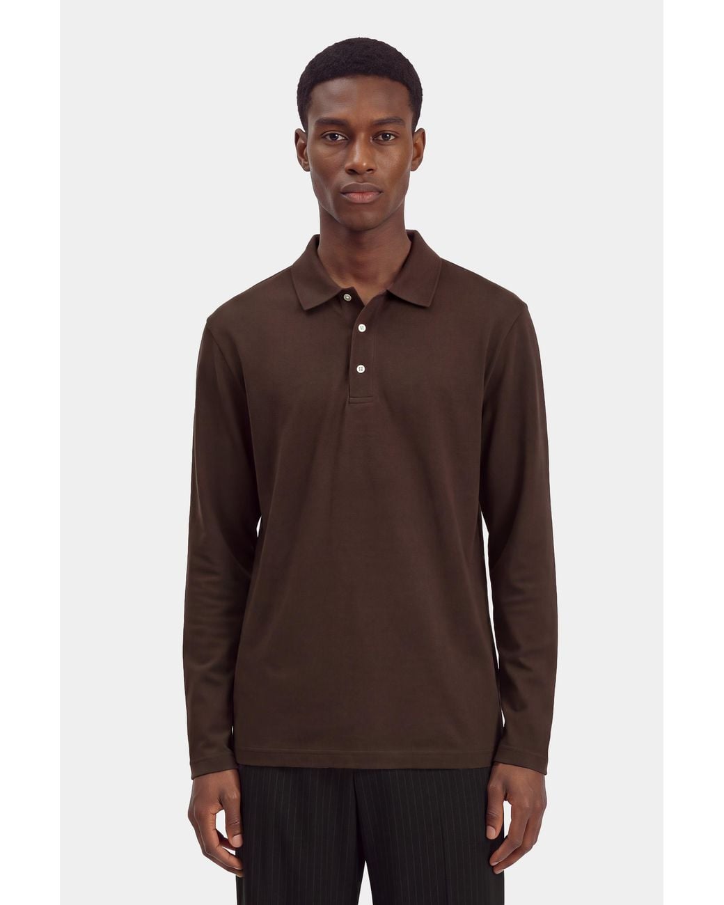 Filippa K Brown Luke Stretch Polo Shirt for men