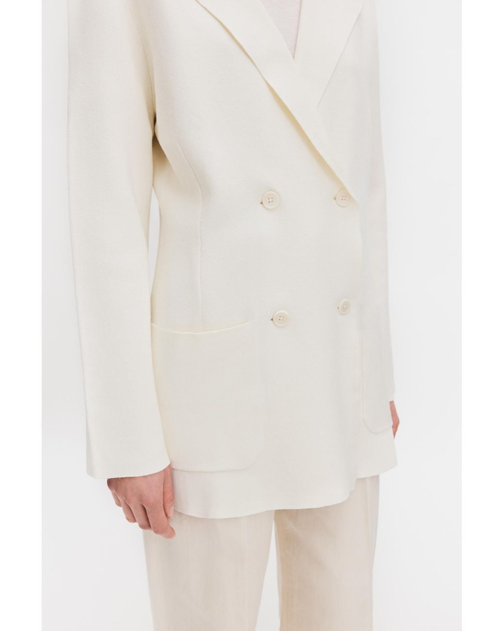 Filippa K White Milano Knit Blazer