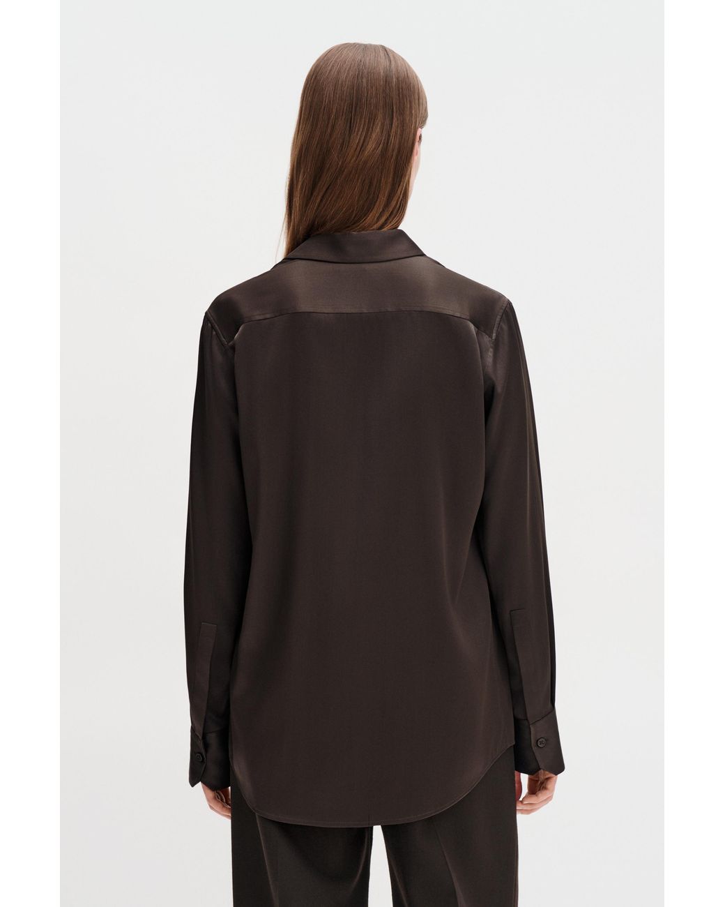 Filippa K Brown Silk Shirt