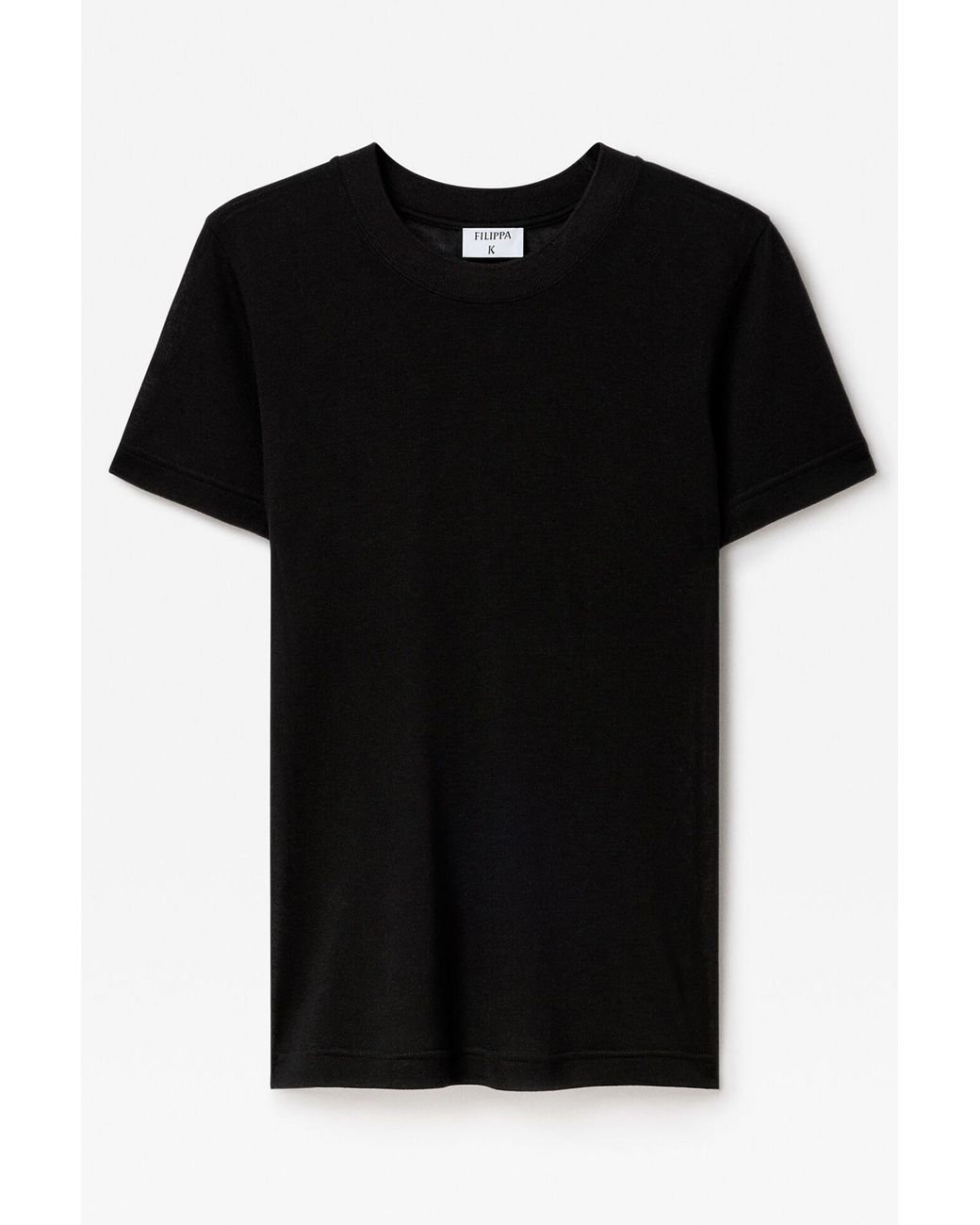 Filippa K Black Lyocell Cashmere Tee