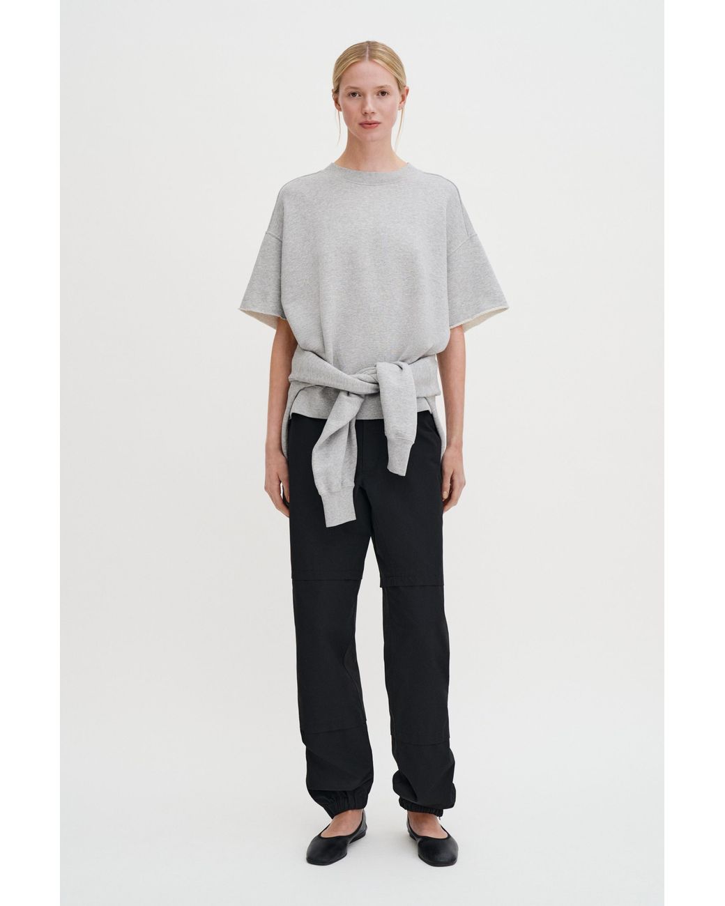 Filippa K Gray Short Sleeve Sweatshirt
