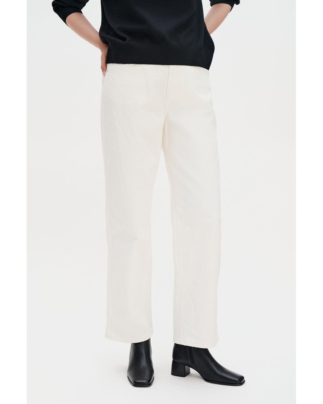 Filippa K White Eileen Leather Boots